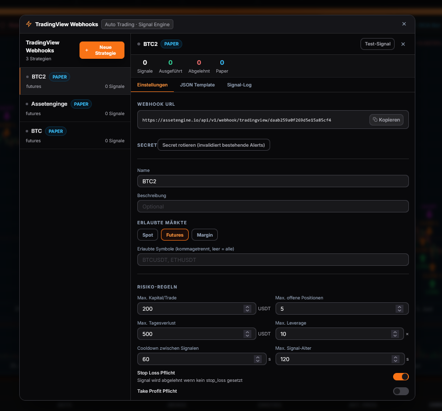 AssetEngine TradingView Webhook Bot